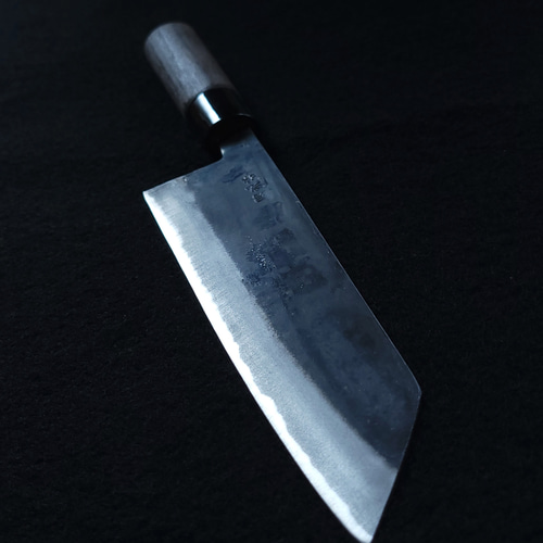 白紙2号 黒打 文化(万能)包丁 195㎜ #1518 焼栗柄 月光作 包丁 白紙2号 黒打 文化(万能)包丁 195㎜ #1518 焼栗柄 月光作 包丁