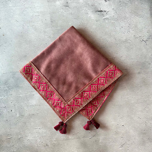 インド製リーフデザイン刺繍リボンのハンドメイドタロットクロス 新作