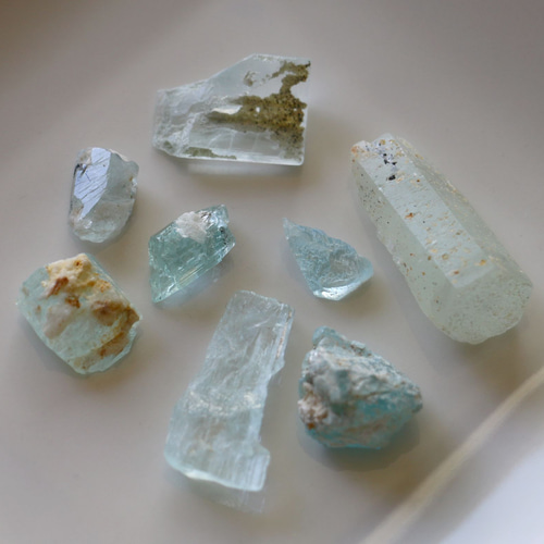 138ct 天然石 アクアマリン 原石 パキスタン産 セット売り