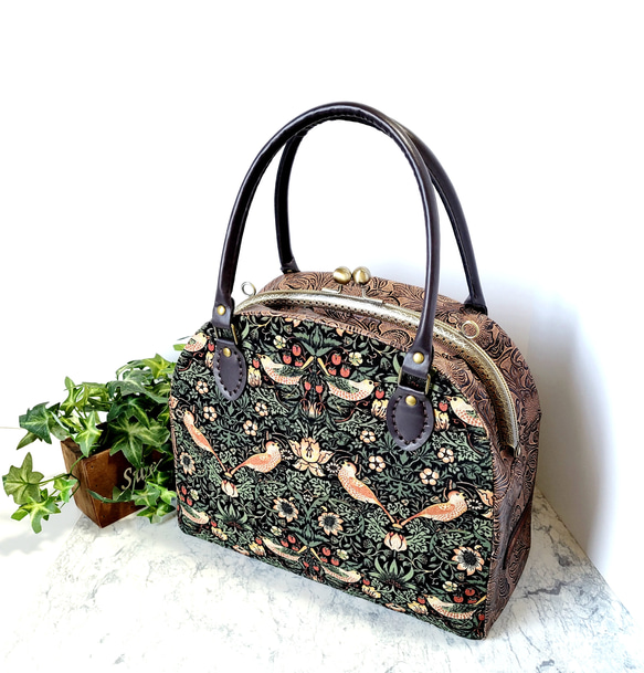 ウィリアムモリス　バッグ ウィリアム・モリスのがま口ボーリングバッグ ハンドバッグ