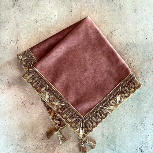 数量限定】インド製ゴールド刺繍りぼん ハンドメイドタロットクロス