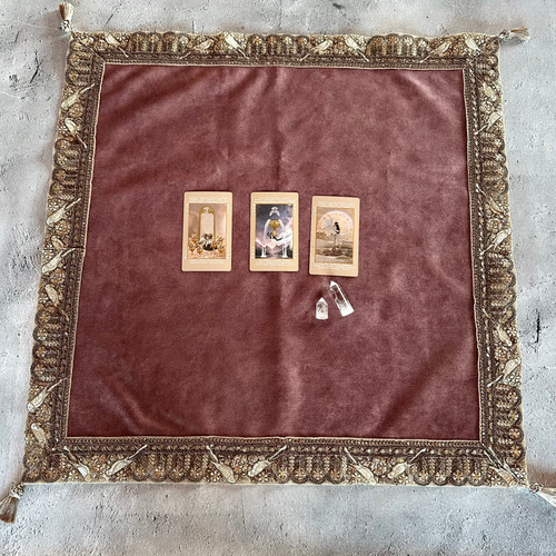 数量限定】インド製ゴールド刺繍りぼん ハンドメイドタロット 数量限定】インド製ゴールド刺繍りぼん ハンドメイドタロット