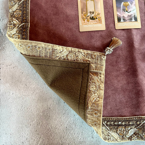 数量限定】インド製ゴールド刺繍りぼん ハンドメイドタロット