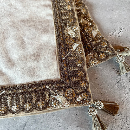 インド製ゴールド刺繍りぼん タロットクロス その他インテリア
