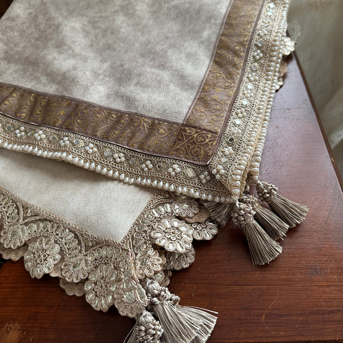 再販☆人気No.1】インド製ゴールドレースデザイントリムのタロット