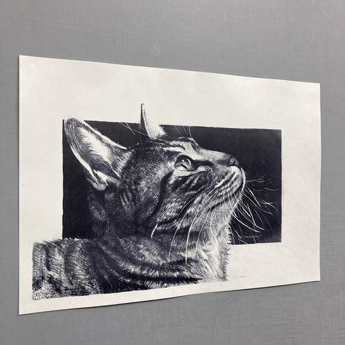 黒猫 キジトラ クレヨン画 m32025090360_1.jpg?1709970431