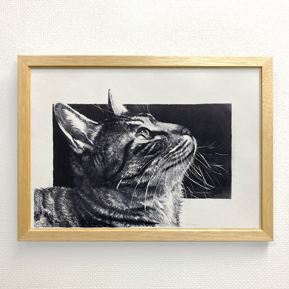 版画「キジトラ猫 2」 版画 takeshiro painting 通販 17967173