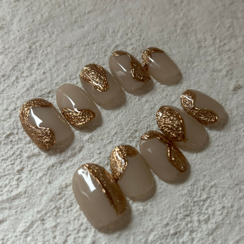質感ゴールドネイル ネイルチップ（つけ爪） THREE 通販