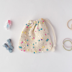 カラフル☆ドットアニマル コップ袋 巾着 ハンドメイド カラフル☆ドットアニマル コップ袋 巾着 ハンドメイド