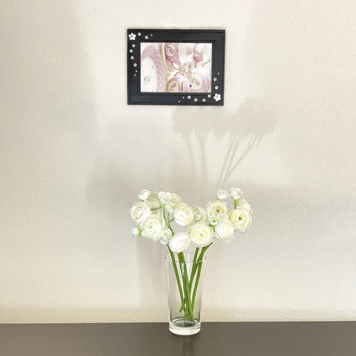 本革 フォトフレーム SILVER925 マザーオブパール キュービック