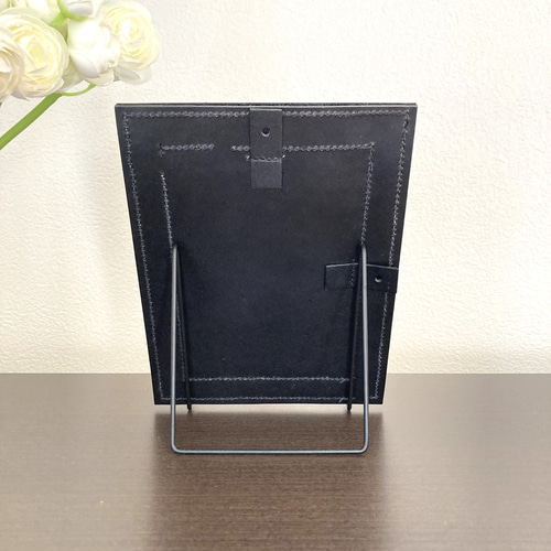 【幻レア・ほぼ未使用】エンリーベグリン　レザー　フォトフレーム ブラック　写真立 幻レア・ほぼ未使用】エンリーベグリン レザー フォトフレーム