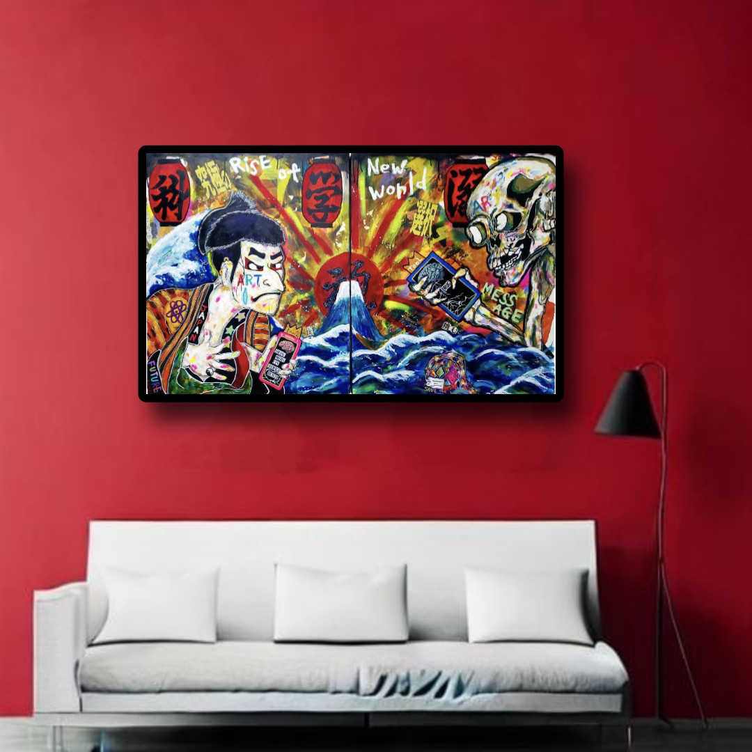 【F20号】SARUTAHIKO-天狗【現代アート/絵画/一点物/原画】 F20号/一点物アート】SARUTAHIKO〜天狗〜 | Chika Shinoda