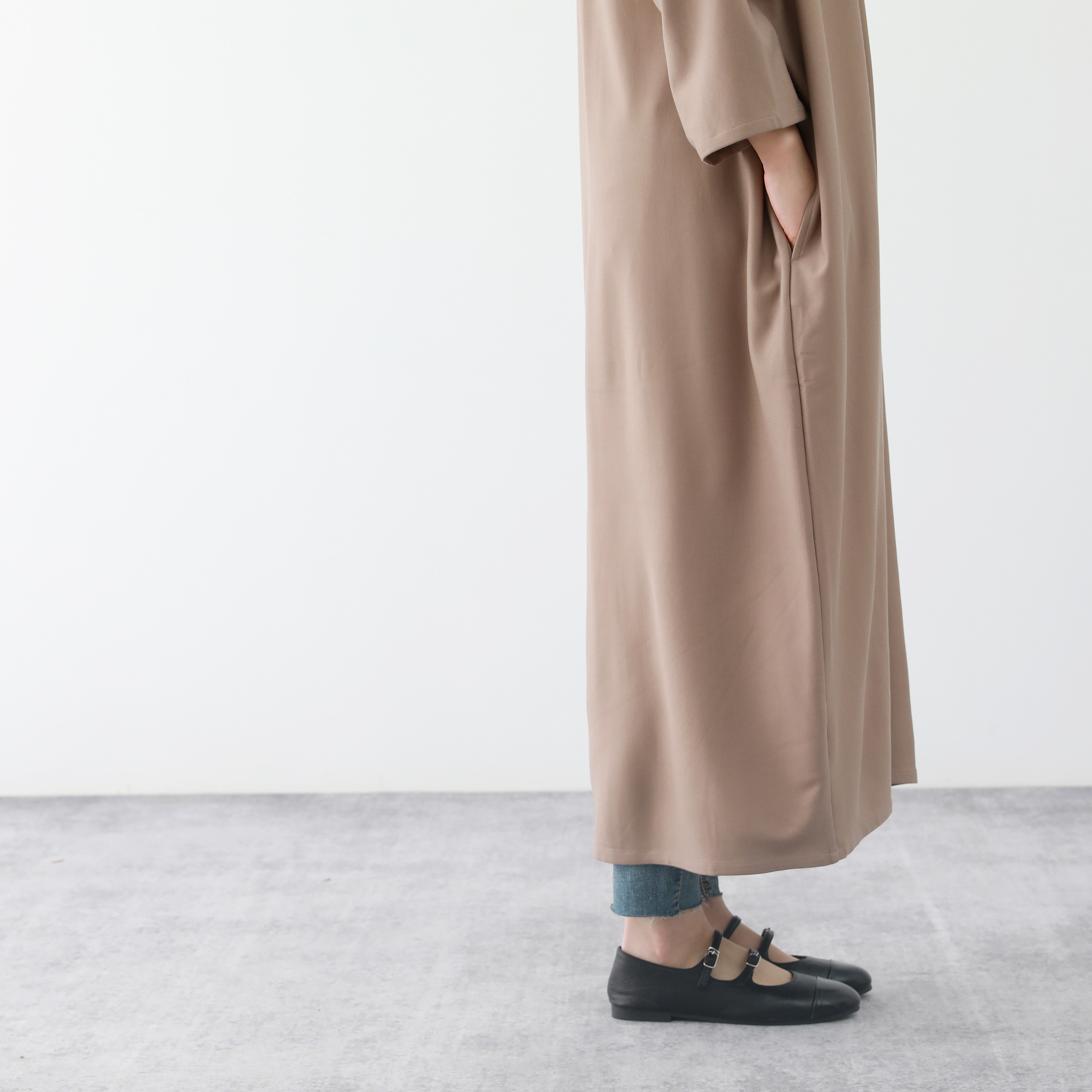 裾上げ無料♪サイズオーダー可♪全18色　コットン　ストレッチ ゆったり　ロングワンピース