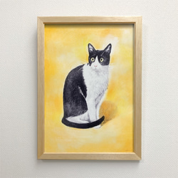 版画「猫」 版画「ハチワレ猫」 版画 takeshiro painting 通販 17967374