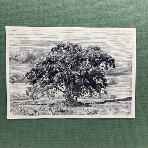 版画　大 阿部貞夫 『摩周』 木版画 - 北海道画廊