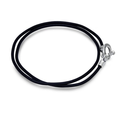 シルバー925黒レザーコンビホースビット バングル ブレスレット GUCCI（グッチ） ブレスレット ホースビット シルバー925/レザー