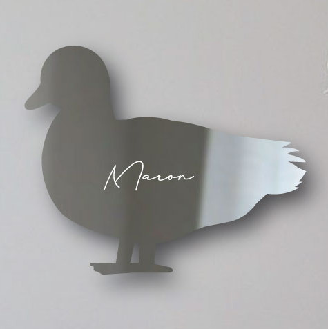 コールダックアヒル_ペットシルエットシェイプミラー鏡_鳥グッズ