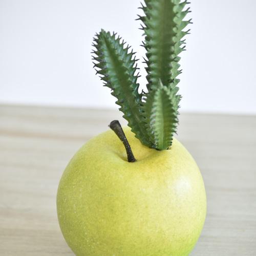 再販 人気 青りんご メモスタンド▫️フェイクグリーン・フェイク多肉植物 アレンジ 再販 人気 青りんご メモスタンド▫️フェイクグリーン・フェイク多肉