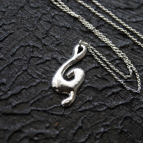 G clef ト音記号のシルバーペンダント ネックレス・ペンダント 麓眩