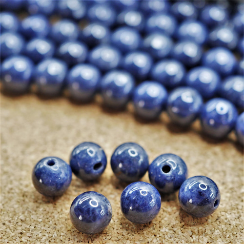 8mm・9mm サファイア ラウンド（丸玉） 天然石 ビーズ 無染色 【大き