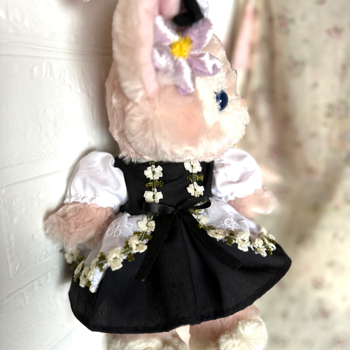 リーナベル コスチューム ショルダーサイズ 白黒 ワンピース