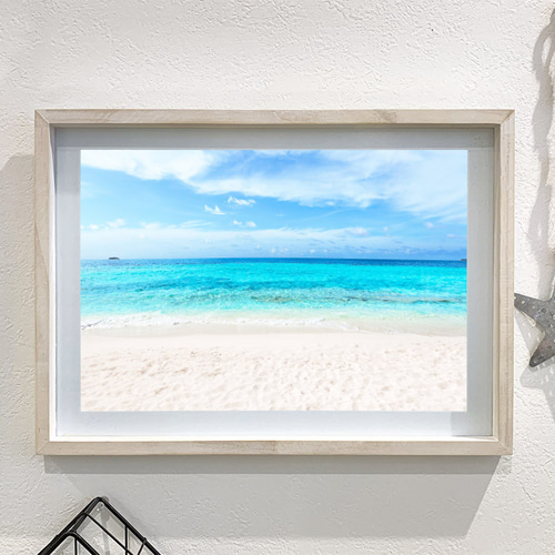 砂浜！海！綺麗！A4サイズ◇送料無料◇可愛いインテリアポスター 写真