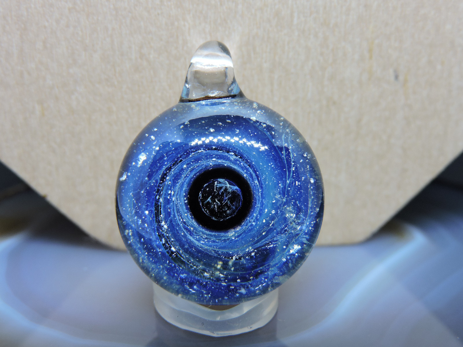 ガラスのアクセサリー・ブラックホール ペンダントトップ 42