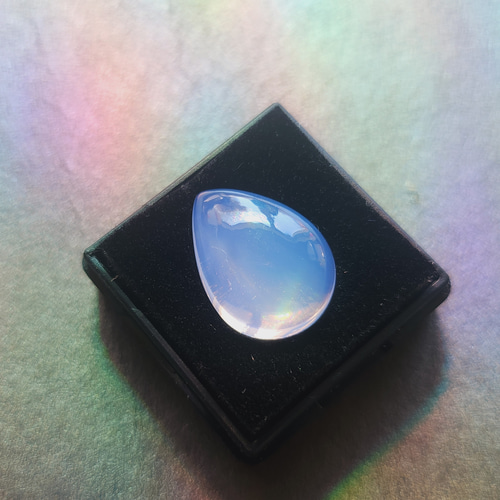 一点物】雫 ペアシェイプ カイヤナイト の ルース ヘアゴム✩.*˚天然石