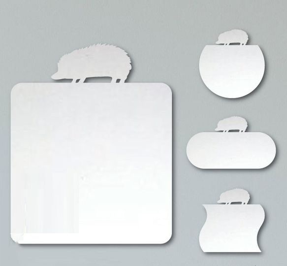 ハリネズミデザイン 鏡