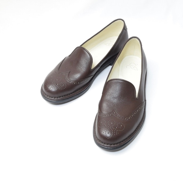 ハンドメイドシューズ ウィングチップローファー 〝ワケありな逸品