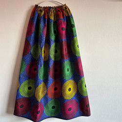 アフリカン ギャザースカート♪ アフリカンファブリック アフリカ生地  