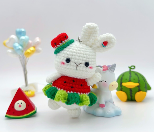 ♡ハンドメイド うさぎちゃんぬいぐるみ キーホルダー
