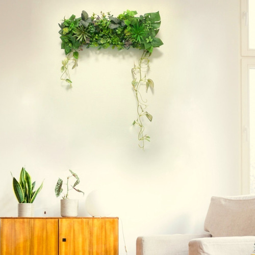 Amazon｜ECKEK 人工多肉植物 壁掛け 人工観葉植物 フェイク