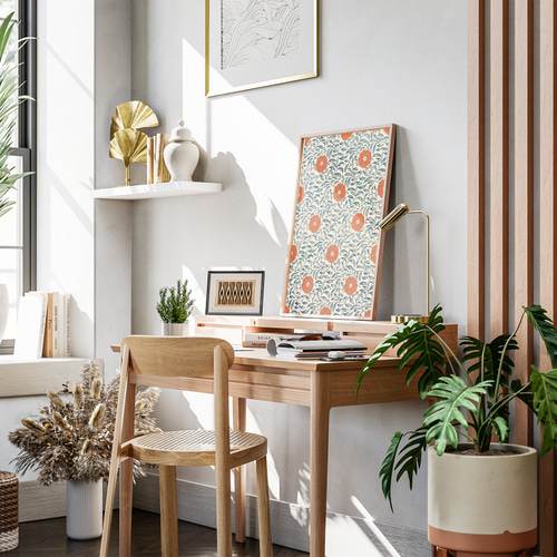 花柄パターン模様インテリアポスター☆オリエンタル北欧ヴィンテージ