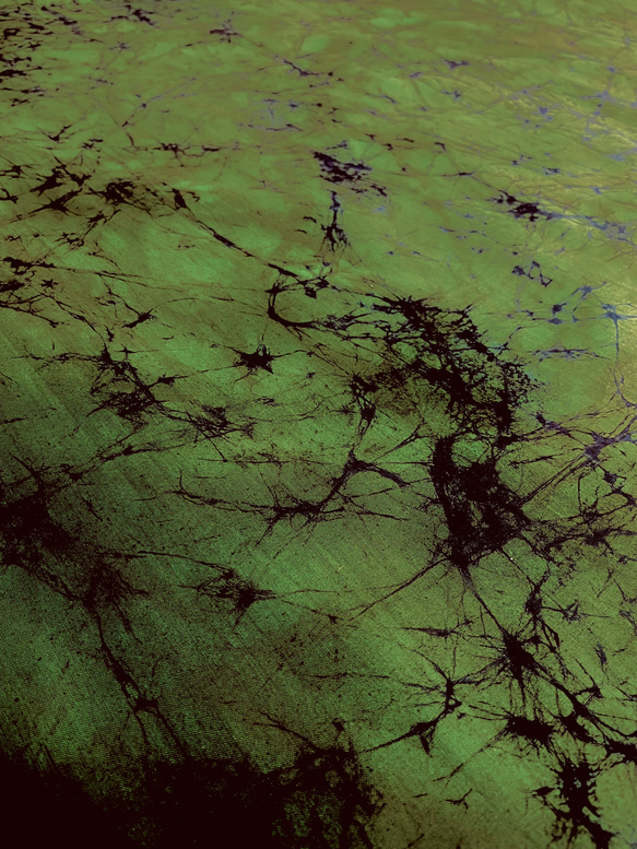 アフリカ タイダイ染め　抹茶色 4枚目の画像