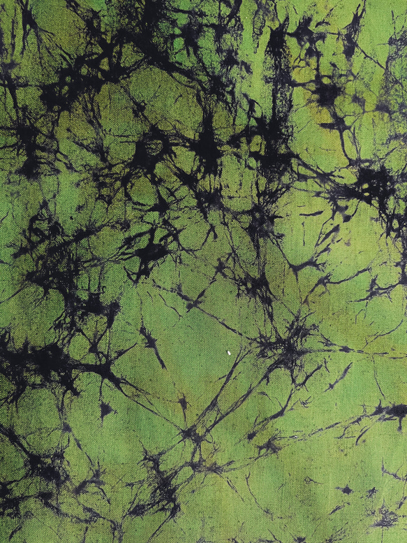 アフリカ タイダイ染め　抹茶色 5枚目の画像