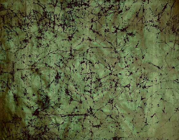 アフリカ タイダイ染め　抹茶色 2枚目の画像