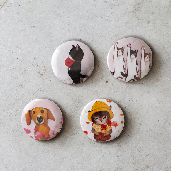 選べる缶バッジ2個セット(44mm/12種類)裏面プラ 5枚目の画像