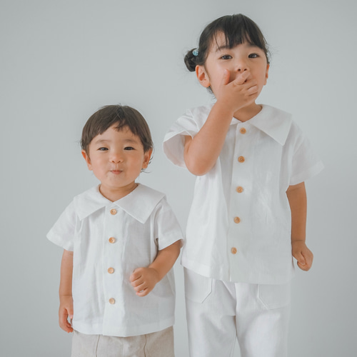 リンクコーデ】4歳女の子&1歳男の子☆プチバトー ⭐︎水玉模様