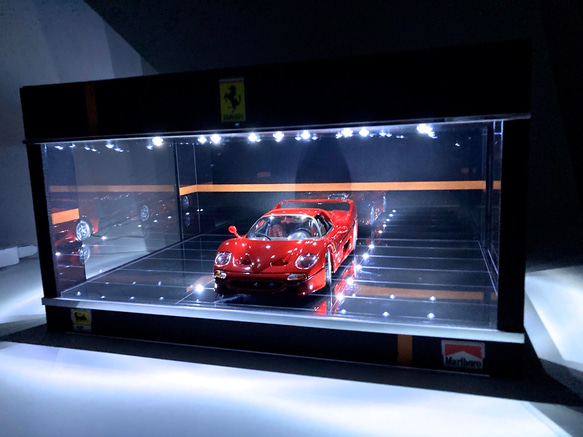 USB電源・1/18展示可・BK基調・ディスプレーBOX / 白色LED20灯 