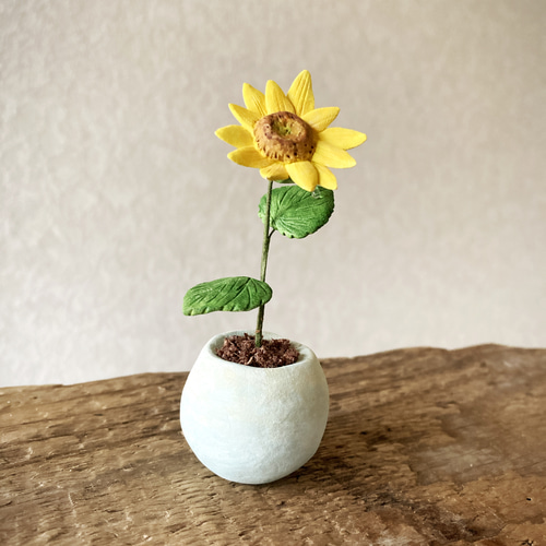 8856.bud 粘土の鉢植え ひまわり その他インテリア雑貨 bud 通販