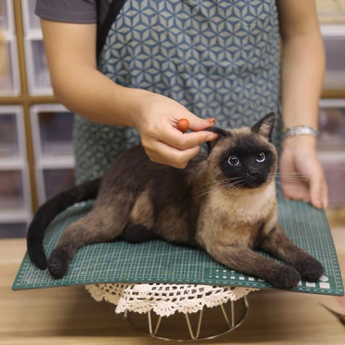 Yahoo!オークション - chico 羊毛フェルト 猫 シャム猫ちゃん