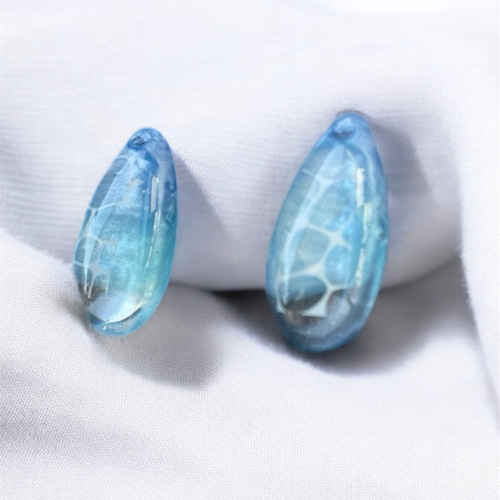 海好きな方 海のピアス サージカルステンレス使用 ブルークリア  