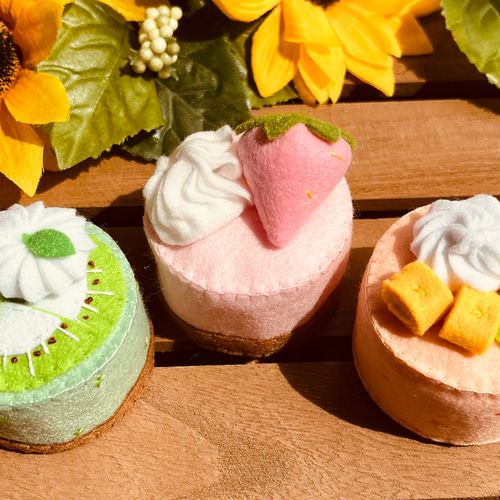 フェルトおままごと プチケーキセット おもちゃ・人形 mofu.mofu