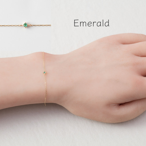 K10 スキンジュエリー 誕生石ブレスレット 天然の輝き イエロー