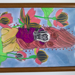 上昇する龍と鳳凰【風水画】喜びのマントラ（額入り）占師が塗ってい