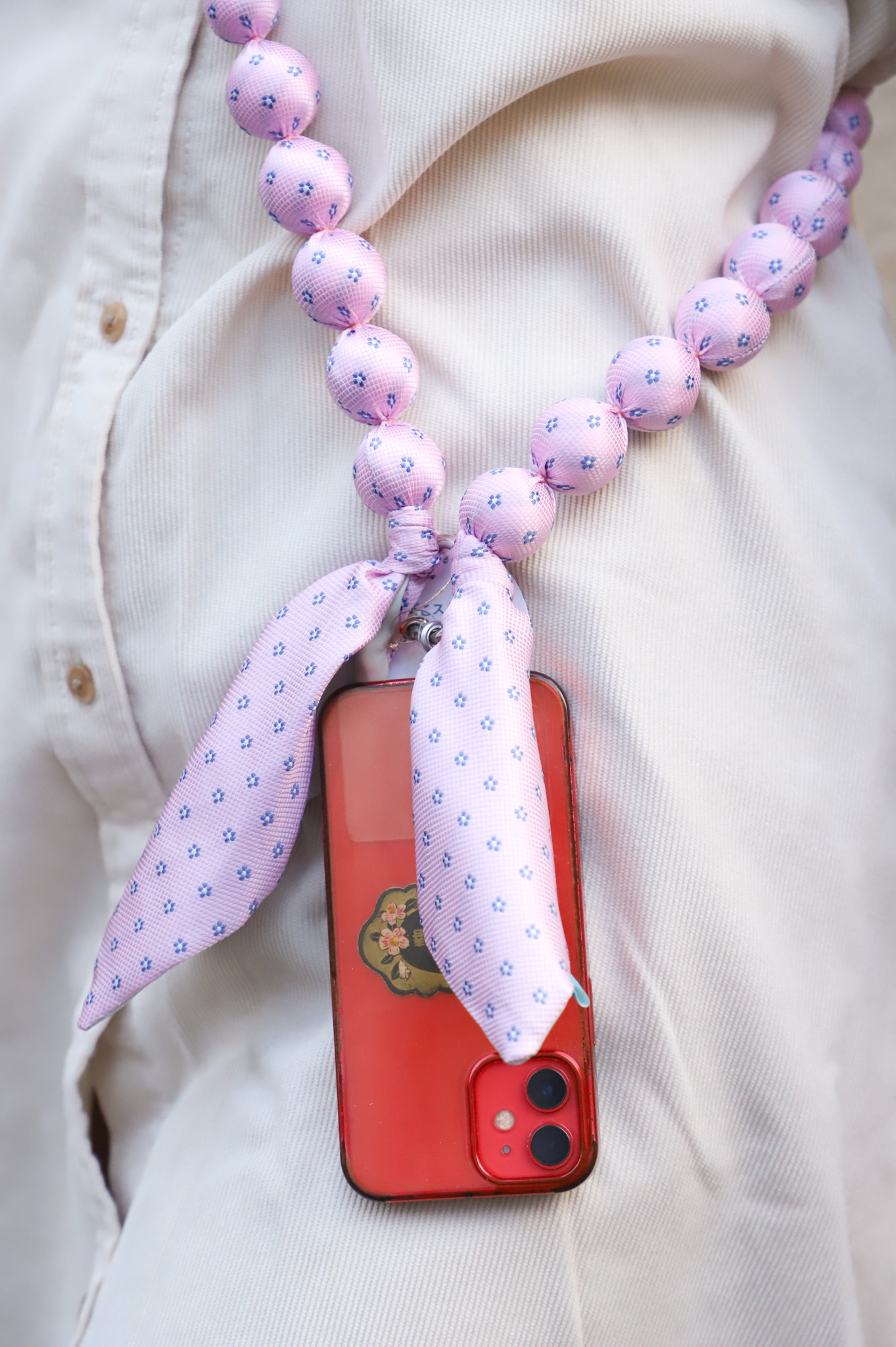 ぽこぽこスマホストラップ【行きつけはお花タイルの銭湯】