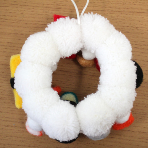 お寿司 ポンポンリース ハンドメイド 羊毛フェルト handmade Sushi
