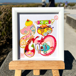 507126※額絵 吉祥 松に双鶴 額外寸約139×49 縁起物 挿し六つ目編み額装【竹藝家こじまちから】 | synergiez