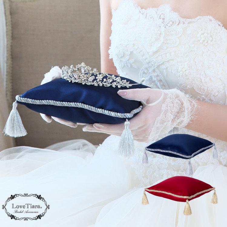 ティアラクッション RP-01|結婚式 ウエディング プロポーズ 婚約 記念日 イベン 花嫁 上品 リング ピロー 指輪
